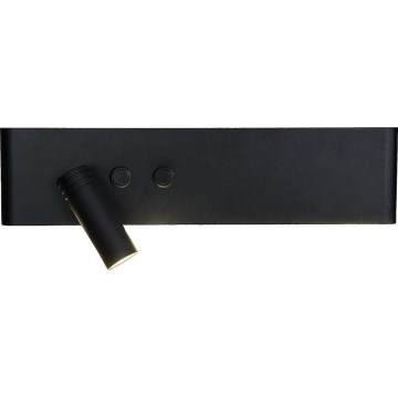 LED-Wandspot RESORT, LED/10W/230V + LED/3W, schwarz, links