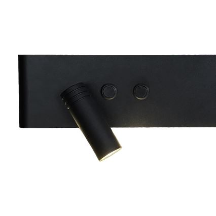 LED-Wandspot RESORT, LED/10W/230V + LED/3W, schwarz, links