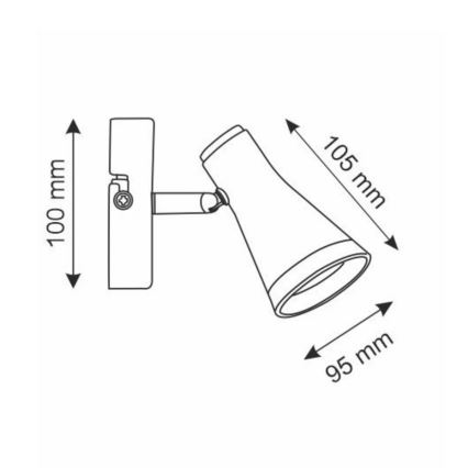 LED-Wandstrahler BERG LED/4,2W/230V schwarz