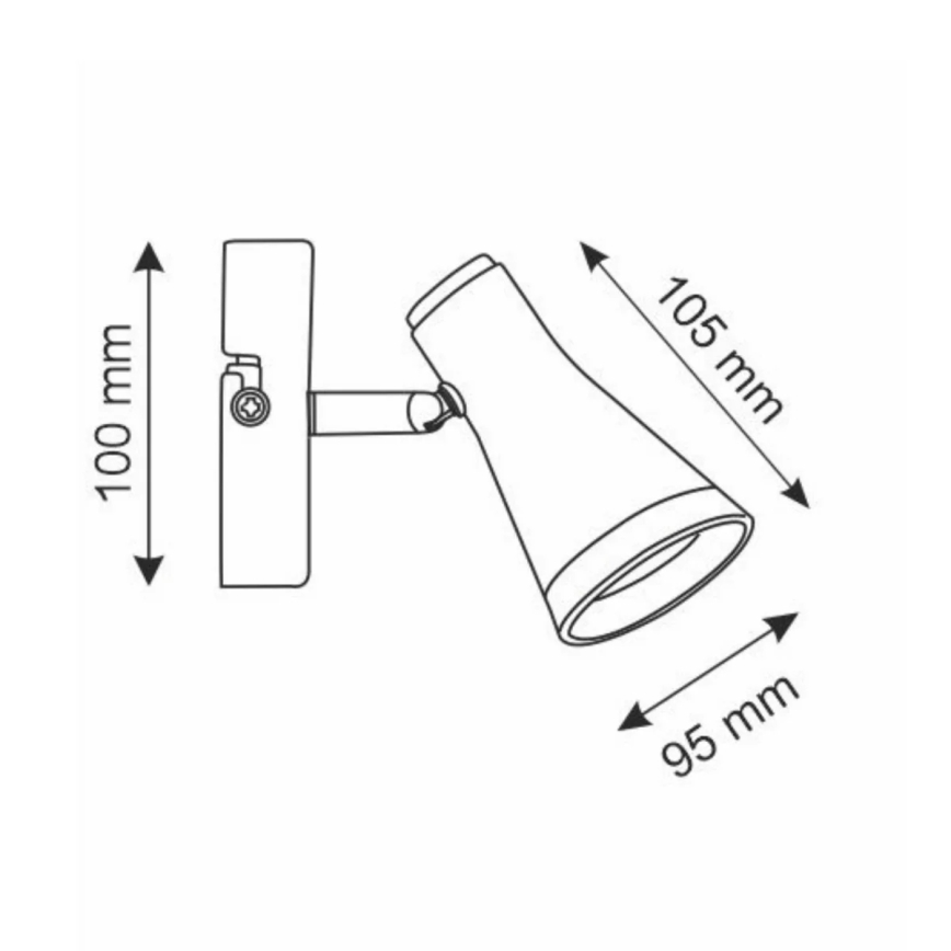 LED-Wandstrahler BERG LED/4,2W/230V schwarz