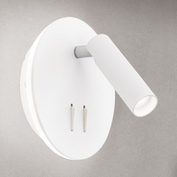 LED-Wandstrahler LENNY LED/6W/230V + LED/3W weiß