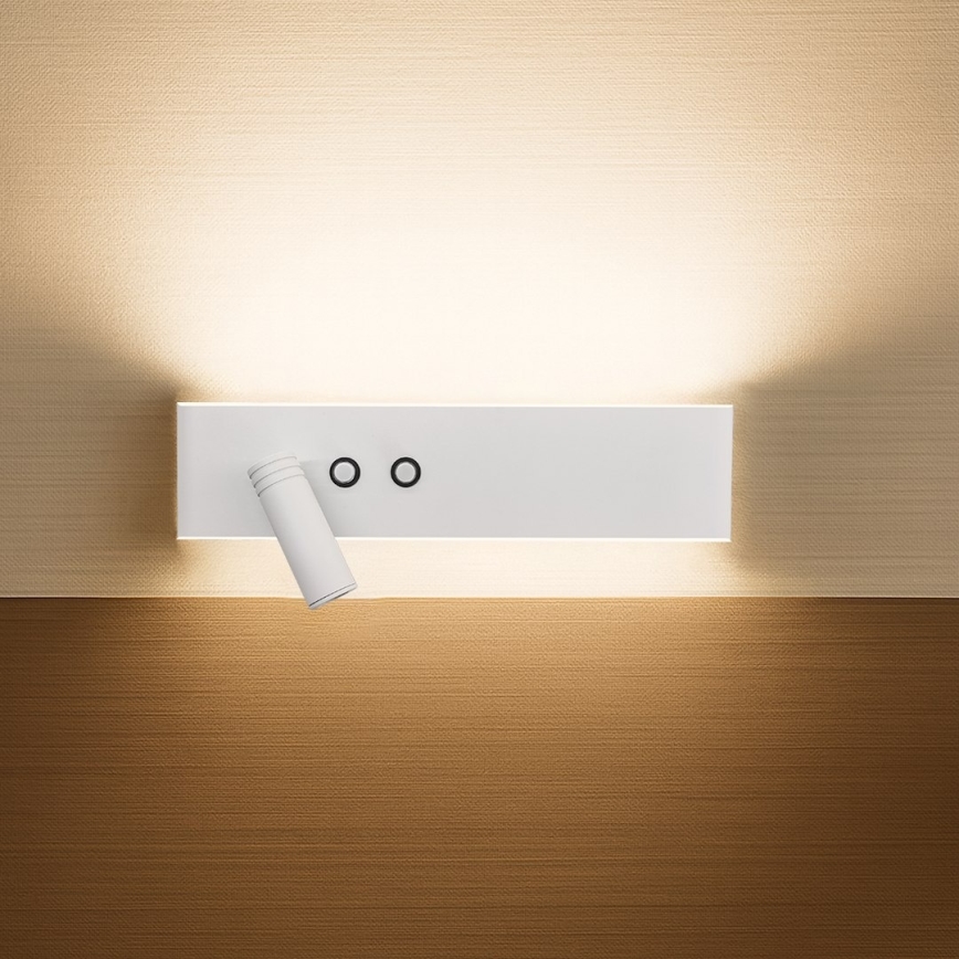 LED-Wandstrahler RESORT LED/10W/230V + LED/3W, weiß, links