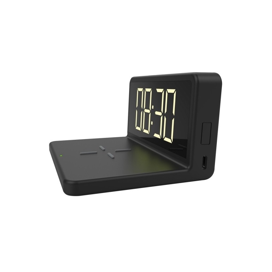 LED-Wecker mit Wireless-Ladegerät LED/10W/230V