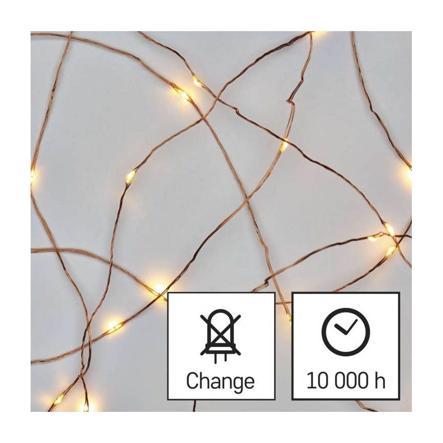 LED-Weihnachts-Außenlichterkette 150 LEDs/20 m IP44 warmweiß