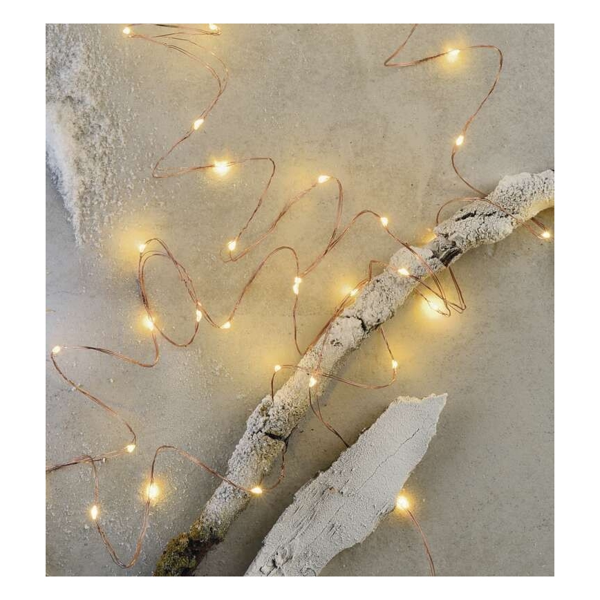 LED Weihnachts-Außenlichterkette 40xLED/9m IP44 warmweiß