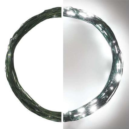LED-Weihnachts-Außenlichterkette 75xLED/12,5m IP44 kaltweiß
