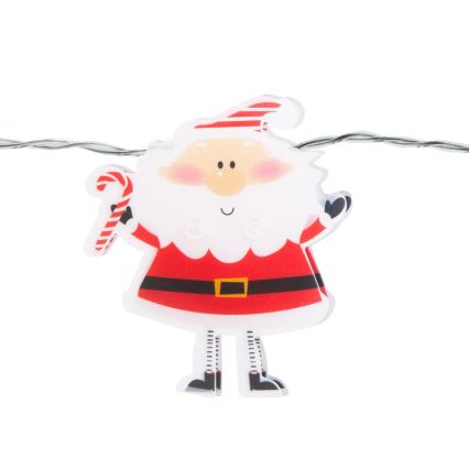 LED-Weihnachts-Lichterkette 10xLED/2xAA 1,35 m warmweiß santa