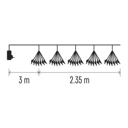 LED Weihnachts-Lichterkette 150xLED/5,35m warmweiß
