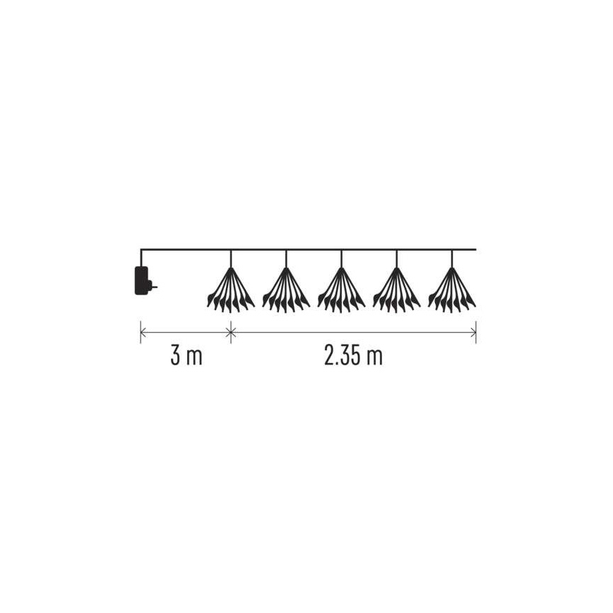 LED Weihnachts-Lichterkette 150xLED/5,35m warmweiß