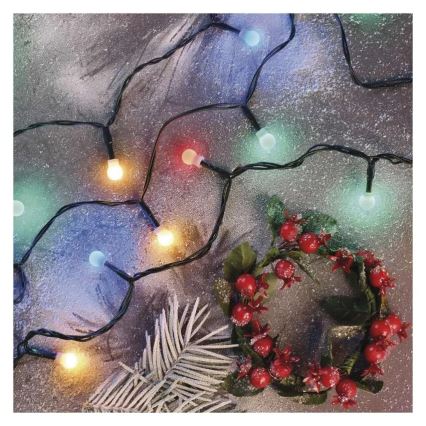 LED-Weihnachts-Lichterkette 200 LEDs / 8 Funktionen, 25 m, IP44, Mehrfarbig