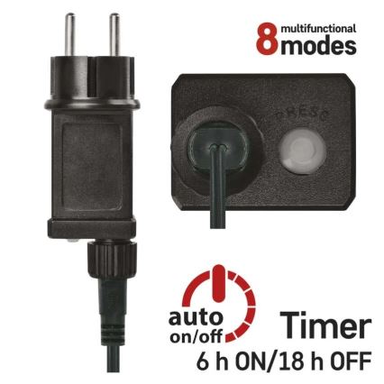 LED-Weihnachts-Lichterkette 300xLED/230V/8 Funktionen 35m IP44 warmweiß