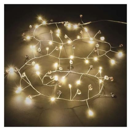 LED-Weihnachts-Lichterkette 40xLED/3xAA 1,5 m warmweiß