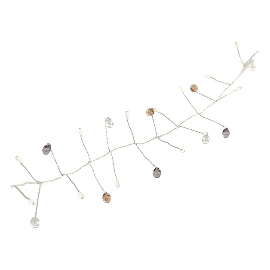 LED-Weihnachts-Lichterkette 40xLED/3xAA 1,5 m warmweiß