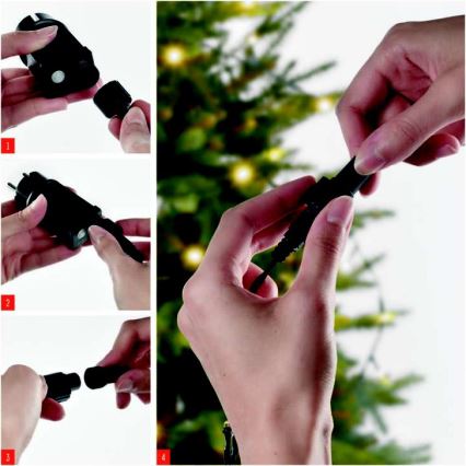 LED Weihnachts-Lichterkette für den Außenbereich 100xLED/15m IP44 warmweiß