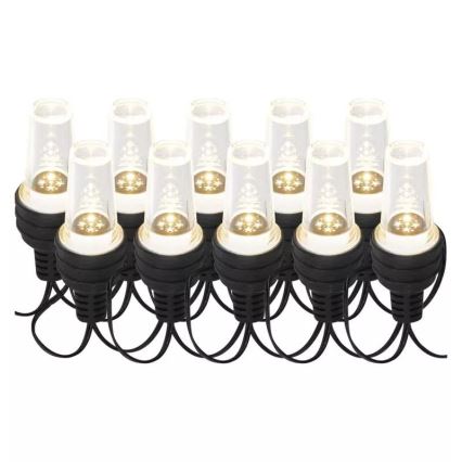 LED Weihnachts-Lichterkette für den Außenbereich 10xLED/9,5 m IP44 kaltweiß