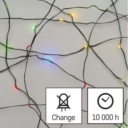 LED-Weihnachts-Lichterkette für den Außenbereich 150xLED/20m IP44 mehrfarbig