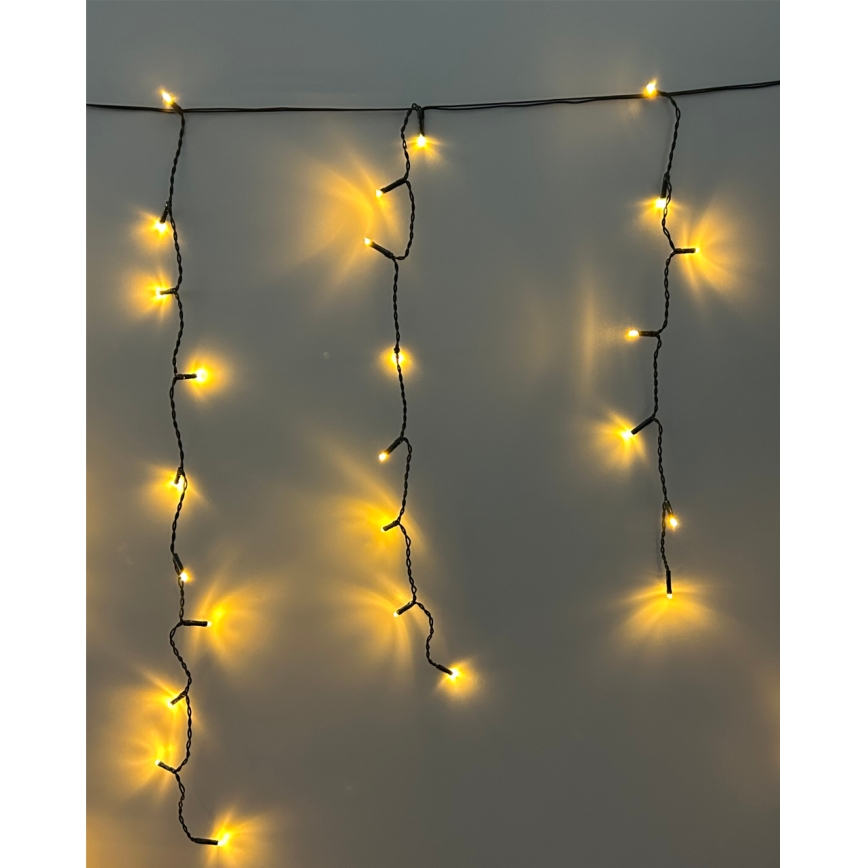 LED Weihnachts-Lichterkette für den Außenbereich 200xLED/230V 7,6 m IP44 schwarz