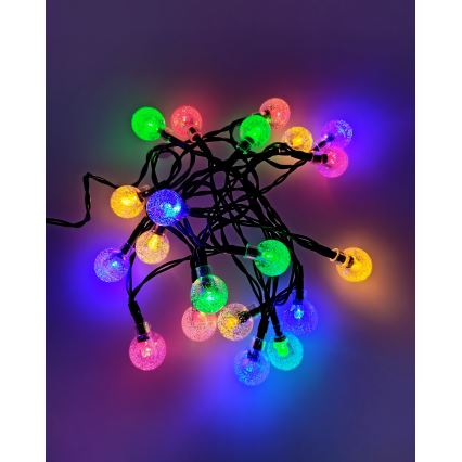 LED Weihnachts-Lichterkette für den Außenbereich 20xLED/2xAA 2,2 m IP44 mehrfarbig