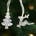 LED Weihnachts-Lichterkette für den Außenbereich 20xLED/2xAA 2,2 m IP44 multicolor Tannenbäume und Rentiere