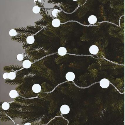 LED-Weihnachts-Lichterkette für den Außenbereich 40xLED/9m IP44 kaltweiß