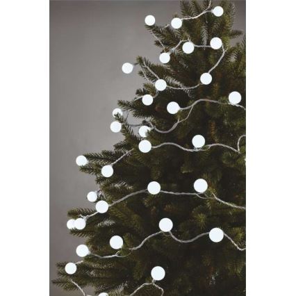 LED-Weihnachts-Lichterkette für den Außenbereich 40xLED/9m IP44 kaltweiß