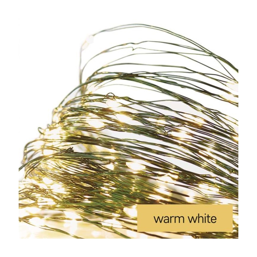 LED Weihnachts-Lichterkette für den Außenbereich 40xLED/9m IP44 warmweiß