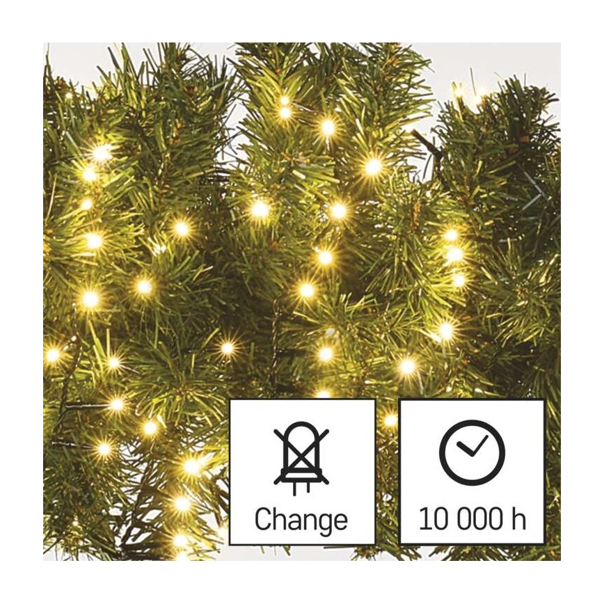 LED Weihnachts-Lichterkette für den Außenbereich 600xLED/17m IP44 warmweiß