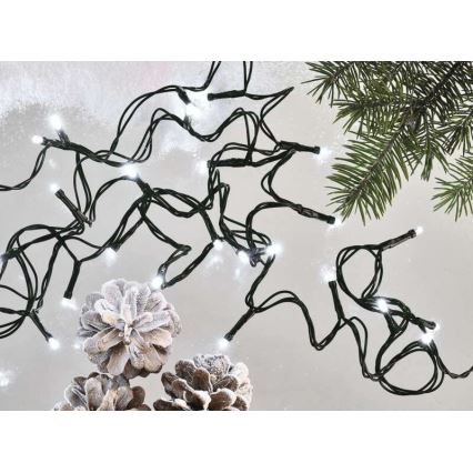 LED-Weihnachts-Lichterkette für den Außenbereich 80xLED/13m IP44 kaltweiß