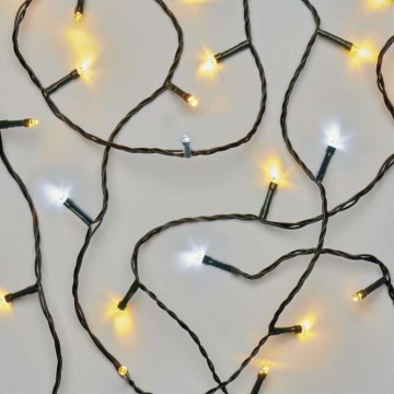 LED-Weihnachts-Lichterkette für den Außenbereich 80xLED/2 Funktionen 13m IP44 warmweiß/kaltweiß