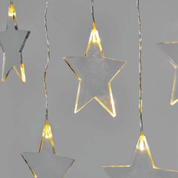 LED Weihnachts-Lichterkette für den Außenbereich 8xLED/5,84m IP44 Sterne