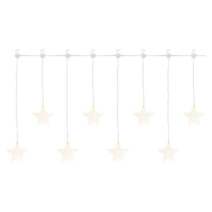 LED Weihnachts-Lichterkette für den Außenbereich 8xLED/5,84m IP44 Sterne