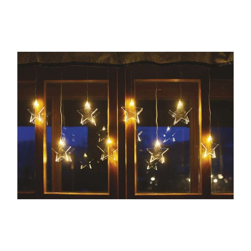 LED Weihnachts-Lichterkette für den Außenbereich 8xLED/5,84m IP44 Sterne
