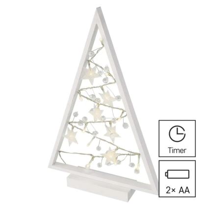 LED Weihnachtsdekoration 15xLED/2xAA Tannenbaum