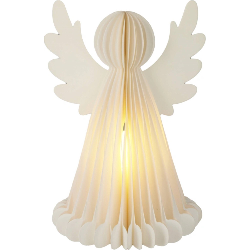 LED Weihnachtsdekoration 12xLED/3xAA 38 cm warmweiß Engel