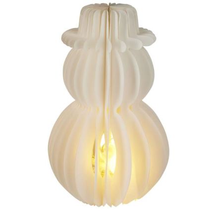 LED Weihnachtsdekoration 12xLED/3xAA 39 cm warmweiß Schneemann