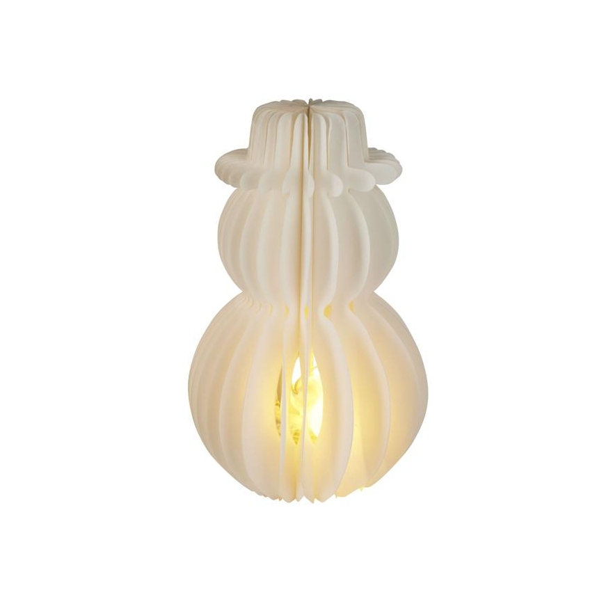 LED Weihnachtsdekoration 12xLED/3xAA 39 cm warmweiß Schneemann
