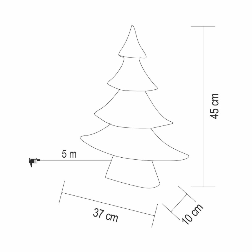 LED-Weihnachtsdekoration 160xLED/230V 45 cm Weihnachtsbaum warmweiß