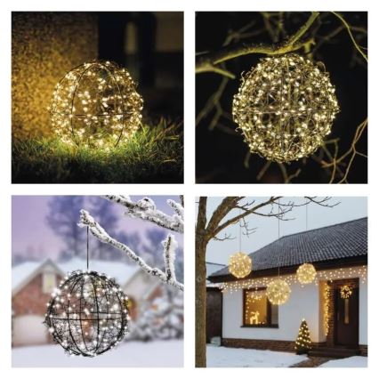 LED-Weihnachtsdekoration 200 LEDs/230V Ø 20 cm