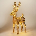 LED-Weihnachtsdekoration 30xLED/3xAA 37 cm warmweiß Rentier/gold
