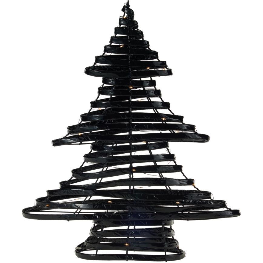 LED-Weihnachtsdekoration 30xLED/3xAA 40 cm warmweiß Baum/schwarz
