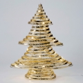 LED Weihnachtsdekoration 30xLED/3xAA 40 cm warmweiß Tannenbaum/gold