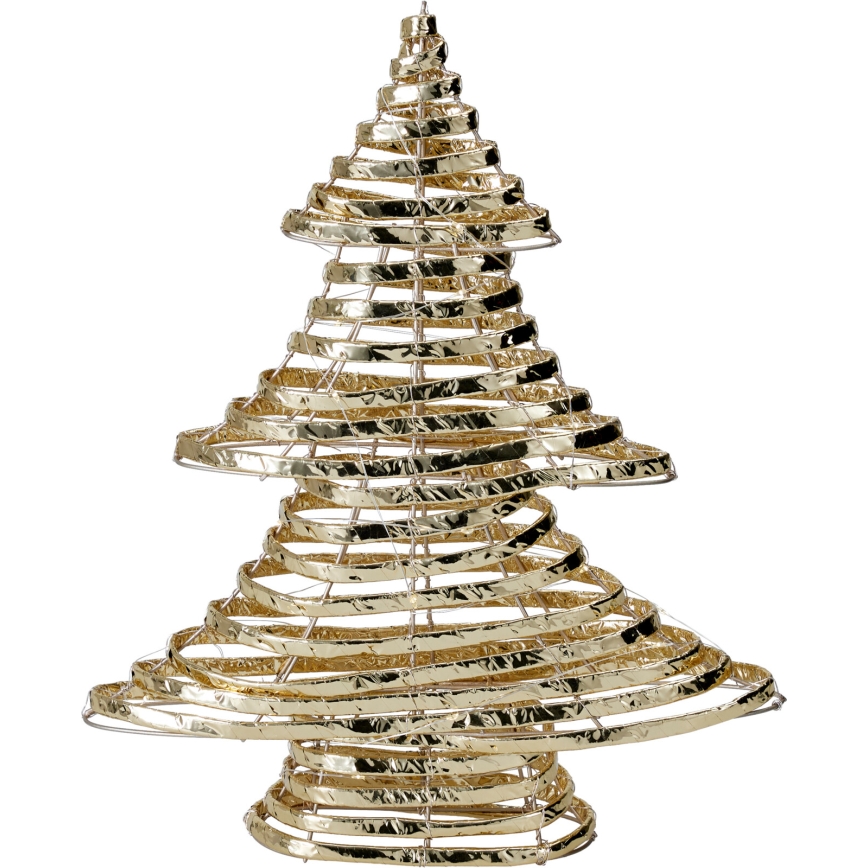 LED Weihnachtsdekoration 30xLED/3xAA 40 cm warmweiß Tannenbaum/gold