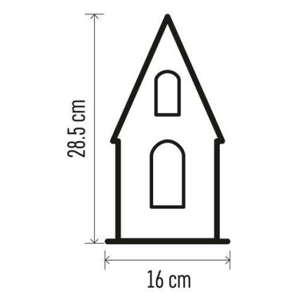 LED-Weihnachtsdekoration 3xLED/2xAA beige