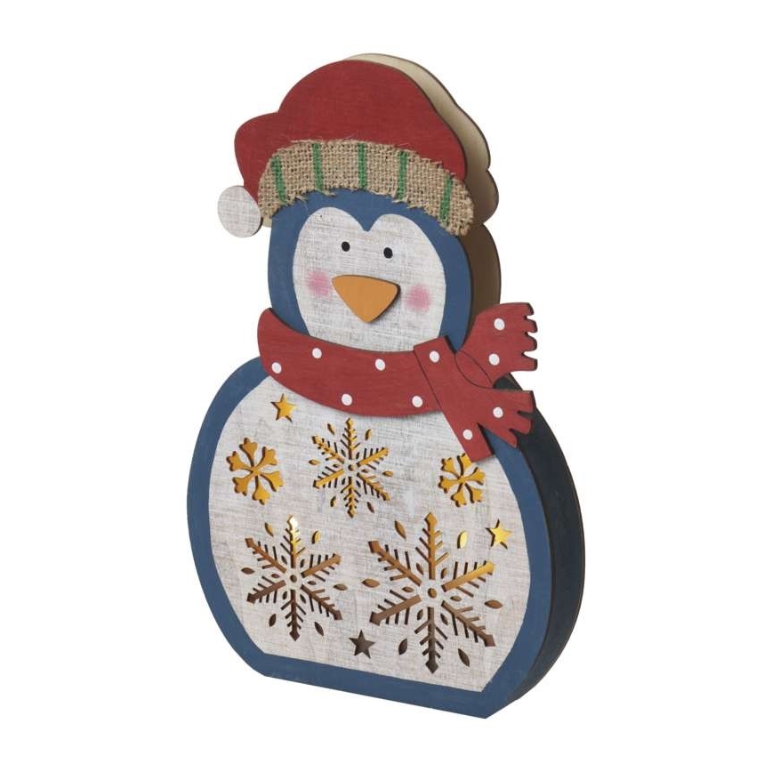 LED Weihnachtsdekoration 5xLED/2xAA Pinguin