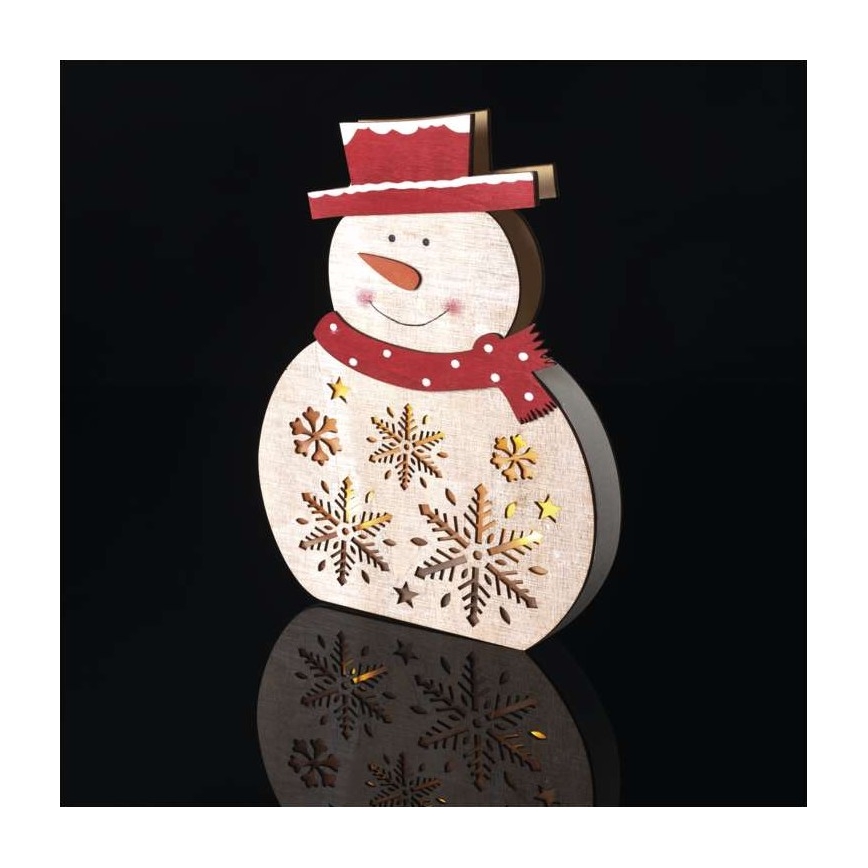 LED-Weihnachtsdekoration 5xLED/2xAA Schneemann