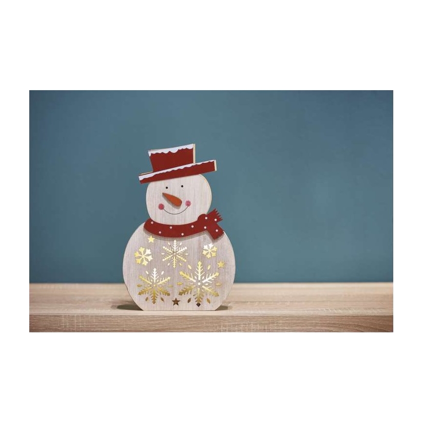 LED-Weihnachtsdekoration 5xLED/2xAA Schneemann