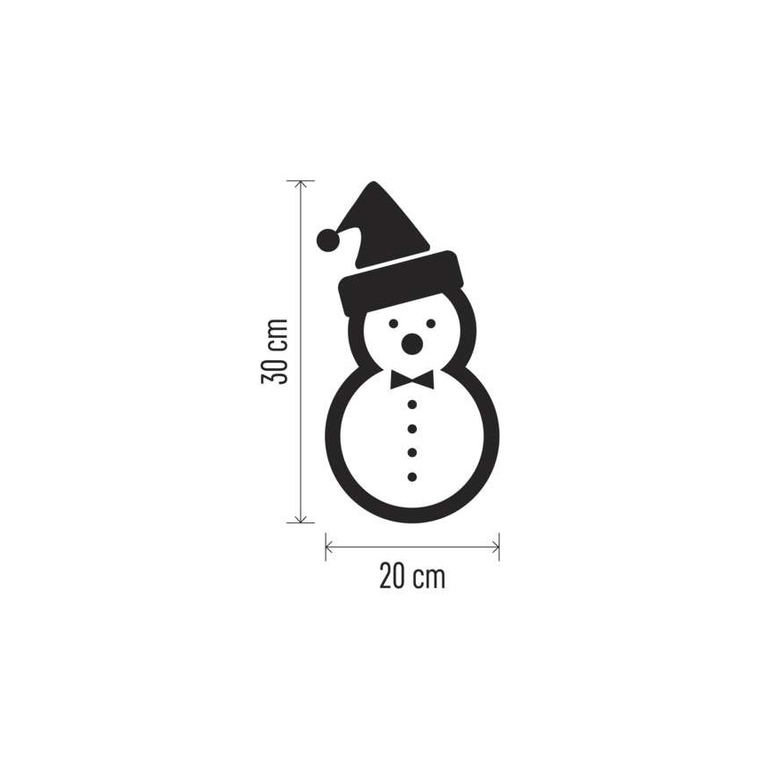 LED-Weihnachtsdekoration 5xLED/2xAA Schneemann