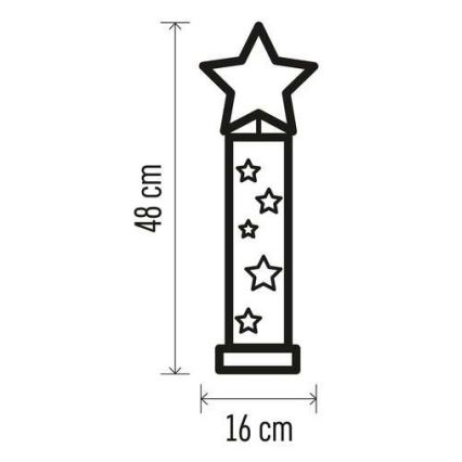 LED-Weihnachtsdekoration 5xLED/2xAA Stern