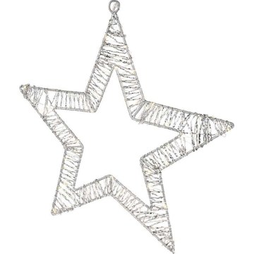 LED Weihnachtsdekoration 60xLED/3AA warmweiß Stern