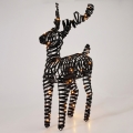 LED Weihnachtsdekoration 60xLED/3xAA 60 cm warmweiß Rentier/schwarz